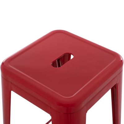 ΣΚΑΜΠΟ BAR ΜΕΤΑΛΛΙΚΟ MELITA ΣΕ ΚΟΚΚΙΝΟ HM8642.04 43x43x78 ек.