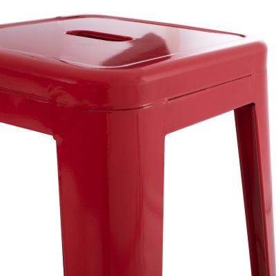 ΣΚΑΜΠΟ BAR ΜΕΤΑΛΛΙΚΟ MELITA ΣΕ ΚΟΚΚΙΝΟ HM8642.04 43x43x78 ек.