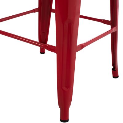 ΣΚΑΜΠΟ BAR ΜΕΤΑΛΛΙΚΟ MELITA ΣΕ ΚΟΚΚΙΝΟ HM8642.04 43x43x78 ек.