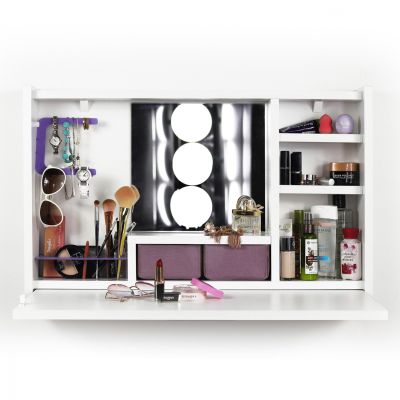 ΝΤΟΥΛΑΠΙ ΜΠΑΝΙΟΥ ΜΕ ΚΑΘΡΕΠΤΗ CHAMELI HM9198 ΜΕΛΑΜΙΝΗ ΛΕΥΚΟ 76x46x48Y ек.