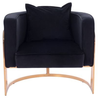 TIANA ARMCHAIR WITH GOLD METAL FRAME AND LOW BACK IN A SEMI-CIRCULAR ARRANGEMENT HM8738.04