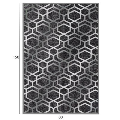 HM7676.31 80X150cm, JOSIANE carpet, grey-silver, fringes