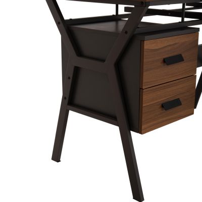 Бюро HM2130.03, сиво-орех, 120X60X76