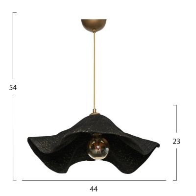 CEILING PENDANT HM7649.02, BLACK-GOLD, Φ44x54