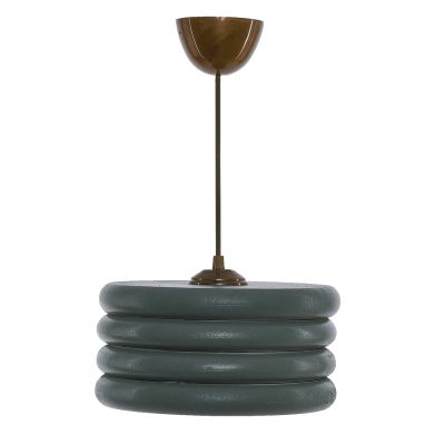 CEILING PENDANT HM7655.01, GREEN WOODEN RINGS, Φ23x57
