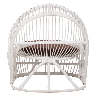 ARMCHAIR ENTROPY HM9840.02 RATTAN IN WHITE-BROWN CUSHION 80x97x85Hcm.