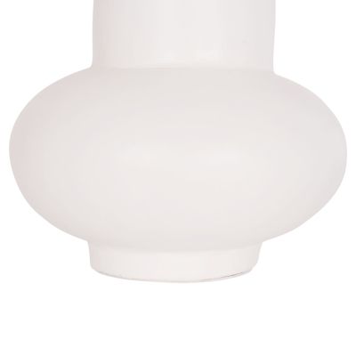 TABLE DECORATIVE VASE LEMA HM4664.02S TERRACOTA IN WHITE--Φ22x22Hcm.