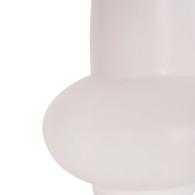 TABLE DECORATIVE VASE LEMA HM4664.02S TERRACOTA IN WHITE--Φ22x22Hcm.