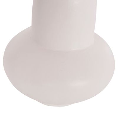 TABLE DECORATIVE VASE LEMA HM4664.02S TERRACOTA IN WHITE--Φ22x22Hcm.