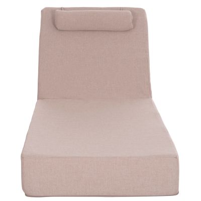 SUNLOUNGER CUSHION KIHEI HM21094.02 OLEFIN IN BEIGE WITH FOAM FILLING 198x70x20Hcm.