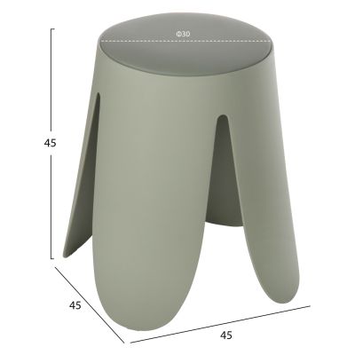 ТАБУРЕТКА DENTY HM9619.07 СЕДАЛКА ОТ ПОЛИПРОПИЛЕН И ПУ В ШАМ ФЪСТАЧКО ЗЕЛЕНО Φ30x45Hcm.