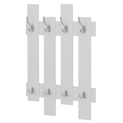WALL COAT HANGER WESSON HM8940.11 MELAMINE IN WHITE 64x4x79Hcm.