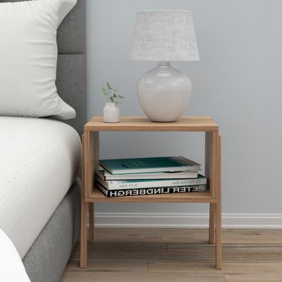 BEDSIDE STAND JAKE HM18182.04 MELAMINE IN NATURAL WOOD COLOR 48x35x49Hcm.