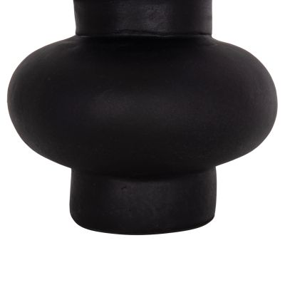 TABLE DECORATIVE VASE LEMA HM4664.01M TERRACOTA IN BLACK--Φ22x29Hcm.