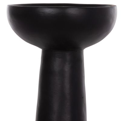TABLE DECORATIVE VASE LEKKAN HM4664.01L TERRACOTA IN BLACK--Φ18x38Hcm.