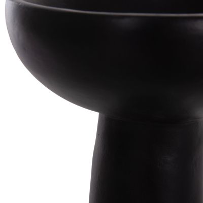 TABLE DECORATIVE VASE LEKKAN HM4664.01L TERRACOTA IN BLACK--Φ18x38Hcm.