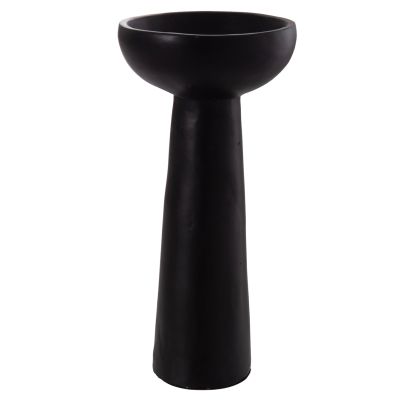 TABLE DECORATIVE VASE LEKKAN HM4664.01L TERRACOTA IN BLACK--Φ18x38Hcm.