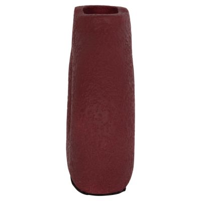 TABLE DECORATIVE VASE DECANT HM4667.06S TERRACOTA IN MAROON RED--17.5x6.5x17Hcm.