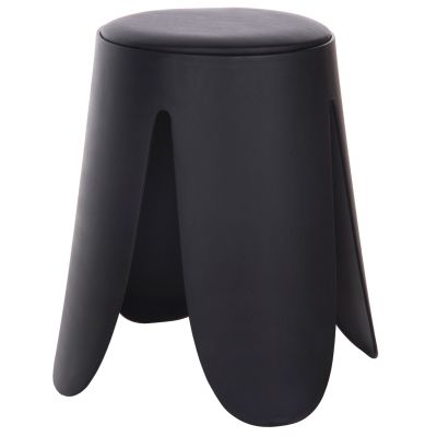 ТАБУРЕТКА DENTY HM9619.02 ПОЛИПРОПИЛЕН В ЧЕРНО-PU СЕДАЛКА В ЧЕРНО Φ30x45Hcm.