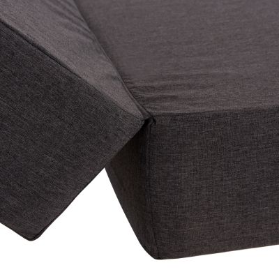 SUNLOUNGER CUSHION KIHEI HM21094.03 OLEFIN IN DARK GREY WITH FOAM FILLING 198x70x20Hcm.