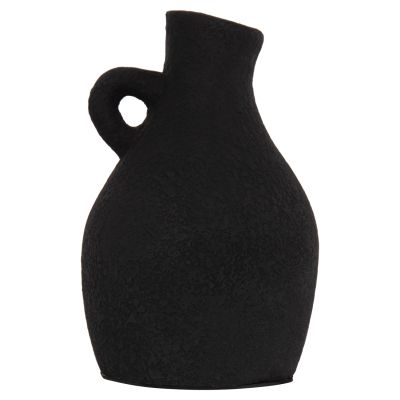 TABLE DECORATIVE VASE DECANT HM4667.01L TERRACOTA IN BLACK--Φ14x21Hcm.
