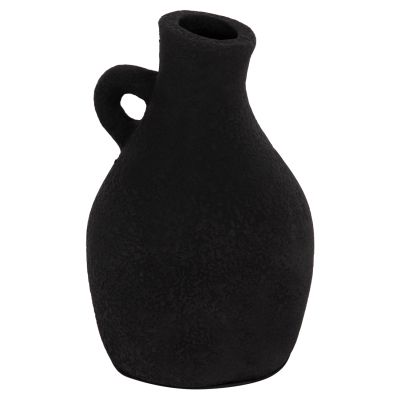 TABLE DECORATIVE VASE DECANT HM4667.01L TERRACOTA IN BLACK--Φ14x21Hcm.