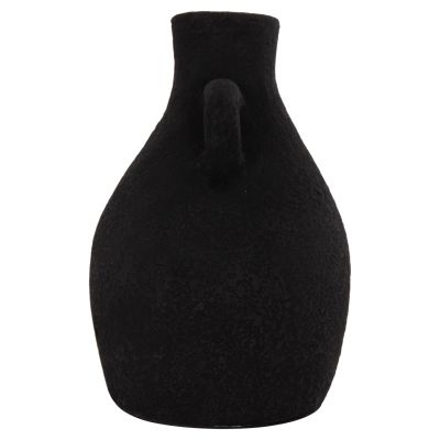 TABLE DECORATIVE VASE DECANT HM4667.01L TERRACOTA IN BLACK--Φ14x21Hcm.
