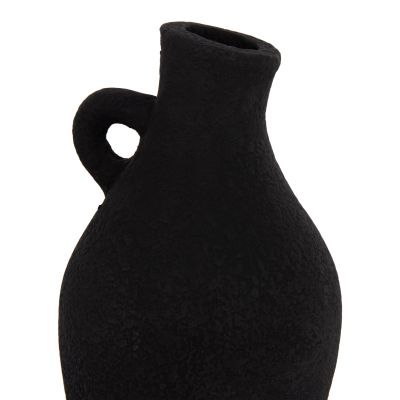 TABLE DECORATIVE VASE DECANT HM4667.01L TERRACOTA IN BLACK--Φ14x21Hcm.