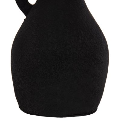 TABLE DECORATIVE VASE DECANT HM4667.01L TERRACOTA IN BLACK--Φ14x21Hcm.