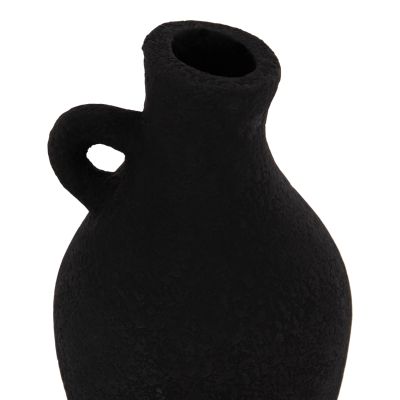 TABLE DECORATIVE VASE DECANT HM4667.01L TERRACOTA IN BLACK--Φ14x21Hcm.