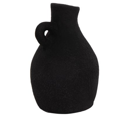 TABLE DECORATIVE VASE DECANT HM4667.01L TERRACOTA IN BLACK--Φ14x21Hcm.