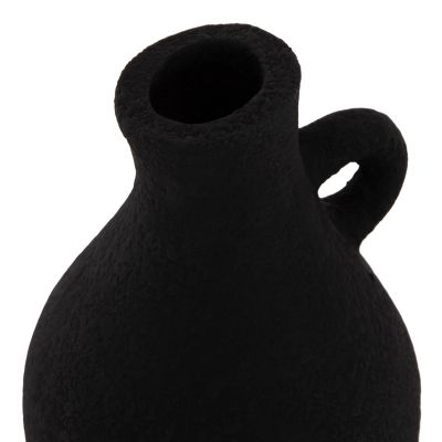 TABLE DECORATIVE VASE DECANT HM4667.01L TERRACOTA IN BLACK--Φ14x21Hcm.