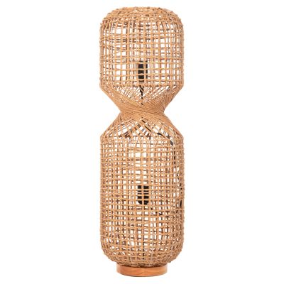 ПОДОВА ЛАМПА HM4359 МЕТАЛНО-ХАРТИЕНО ВЪЖЕ В КАФЯВО- 2 КРУШКИ Φ25x78.5Hcm.