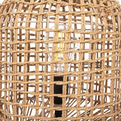 ПОДОВА ЛАМПА HM4359 МЕТАЛНО-ХАРТИЕНО ВЪЖЕ В КАФЯВО- 2 КРУШКИ Φ25x78.5Hcm.