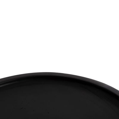 SIDE TABLE LOKI HM9899.12 SOLID SUAR WOOD IN BLACK Φ30x50Hcm.