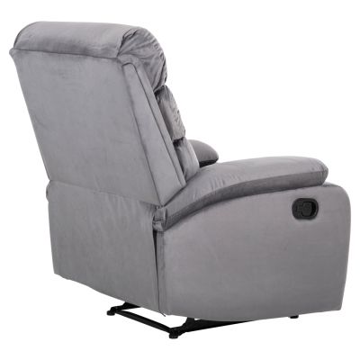 МАСАЖНО КРЕСЛО YASUMU HM9784.01 СИВО КАДИФЕ 80x93x100Hcm.