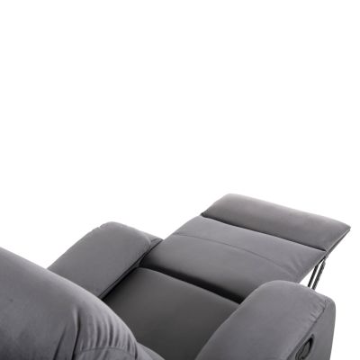 МАСАЖНО КРЕСЛО YASUMU HM9784.01 СИВО КАДИФЕ 80x93x100Hcm.