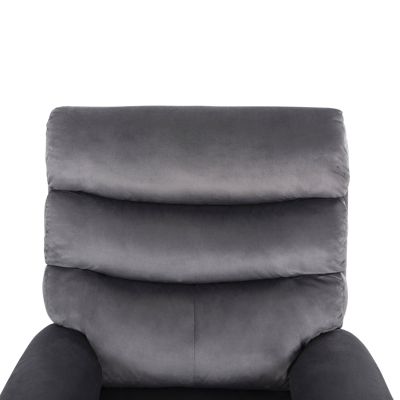 МАСАЖНО КРЕСЛО YASUMU HM9784.01 СИВО КАДИФЕ 80x93x100Hcm.