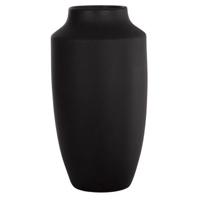 CERAMIC TABLE DECOR "GALAD" HM4588.02 BLACK MATTE Φ16x32Hcm.