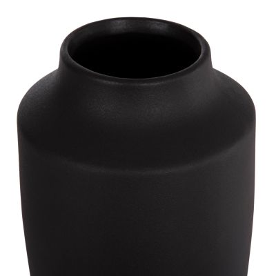 CERAMIC TABLE DECOR "GALAD" HM4588.02 BLACK MATTE Φ16x32Hcm.