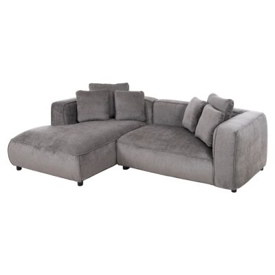 CORNER SOFA (LEFT) 3-SEATER GRACE HM3280.03L GREY FABRIC 252x105-160x70-90Hcm.