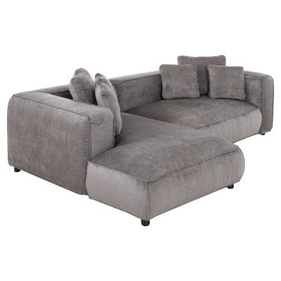 CORNER SOFA (LEFT) 3-SEATER GRACE HM3280.03L GREY FABRIC 252x105-160x70-90Hcm.
