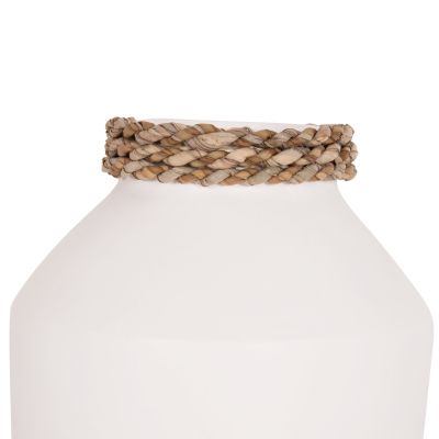 TABLE DECORATIVE VASE CAMMER HM4687.02XS TERRACOTA IN WHITE--Φ16x15Hcm.