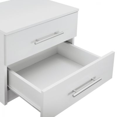 NIGHT STAND HM2220.05 WHITE 48x40,5x41,5 cm.