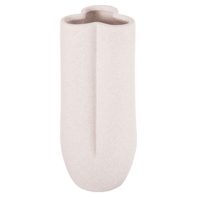 CERAMIC TABLE DECOR GLAZE HM4611.01 OFF WHITE WITH CRYSTALLIZATION Φ14x34Hcm.