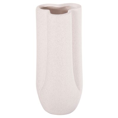 CERAMIC TABLE DECOR GLAZE HM4611.01 OFF WHITE WITH CRYSTALLIZATION Φ14x34Hcm.