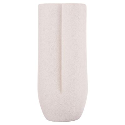 CERAMIC TABLE DECOR GLAZE HM4611.01 OFF WHITE WITH CRYSTALLIZATION Φ14x34Hcm.