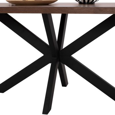 DINING TABLE SARI HM9311.02 MDF TOP WITH WALNUT WOOD VENEER RUSTIC STYLE 180x90x75Hεκ.