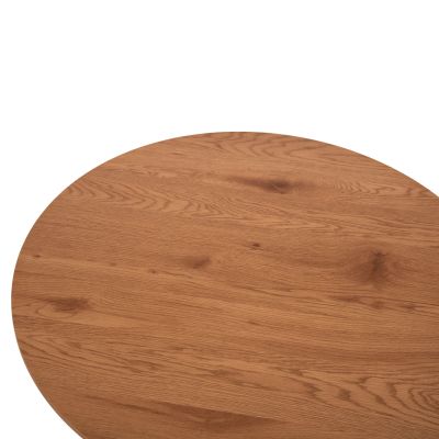 COFFEE TABLES 2PCS SET TALBERT HM21083 MDF IN NATURAL WOOD COLOR Φ80cm & Φ45cm