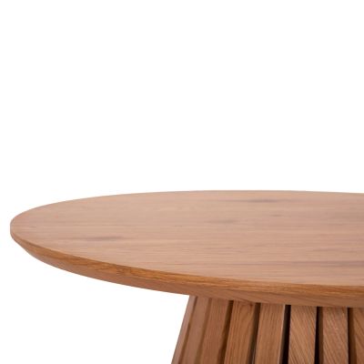 COFFEE TABLES 2PCS SET TALBERT HM21083 MDF IN NATURAL WOOD COLOR Φ80cm & Φ45cm